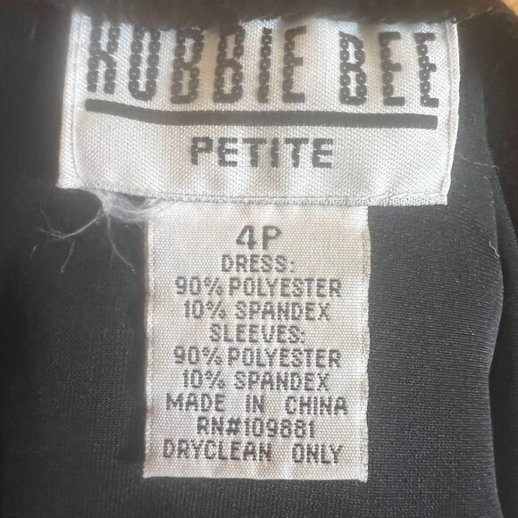 Robbie Bee Black Velvet and Sparkly Lace Gown with Zipper back Size 4P - 1990's - Picture 6 of 8